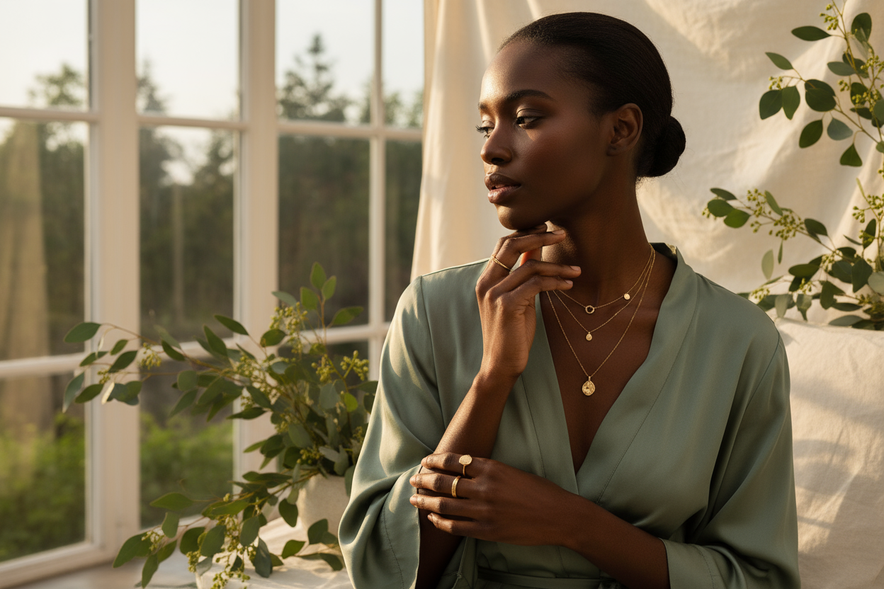 VerdantLuxe - African American Model