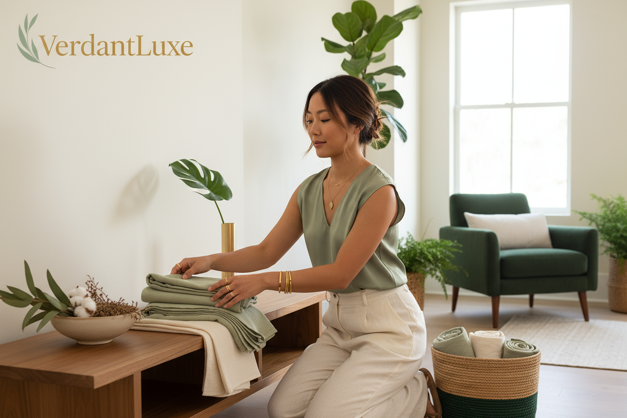 VerdantLuxe - East Asian Model with Logo